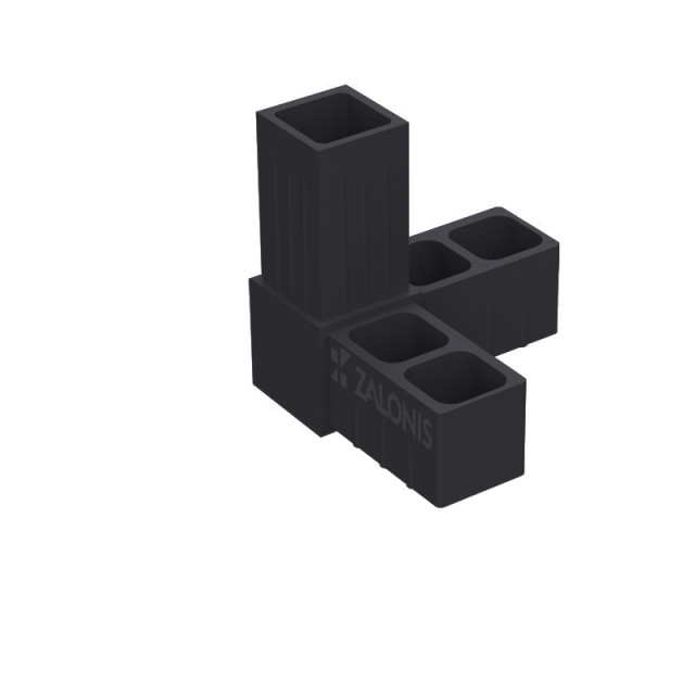 ΤΡΙΠΛΟΣ ΣΥΝΔΕΣΜΟΣ ΤΥΠΟΥ L 25x25 / ΜΑΥΡΟ