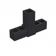 ΤΡΙΠΛΟΣ ΣΥΝΔΕΣΜΟΣ ΤΥΠΟΥ Τ 25x25 / ΜΑΥΡΟ