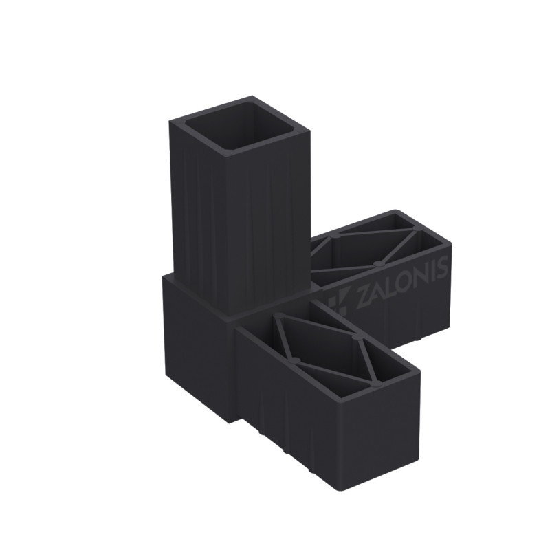 ΤΡΙΠΛΟΣ ΣΥΝΔΕΣΜΟΣ ΤΥΠΟΥ L 30x30 / ΜΑΥΡΟ