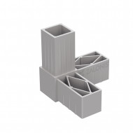 ΤΡΙΠΛΟΣ ΣΥΝΔΕΣΜΟΣ ΤΥΠΟΥ L 40x40 / ΓΚΡΙ