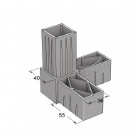 ΤΡΙΠΛΟΣ ΣΥΝΔΕΣΜΟΣ ΤΥΠΟΥ L 40x40 / ΓΚΡΙ