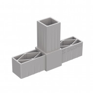 ΤΡΙΠΛΟΣ ΣΥΝΔΕΣΜΟΣ ΤΥΠΟΥ Τ 40x40 / ΓΚΡΙ