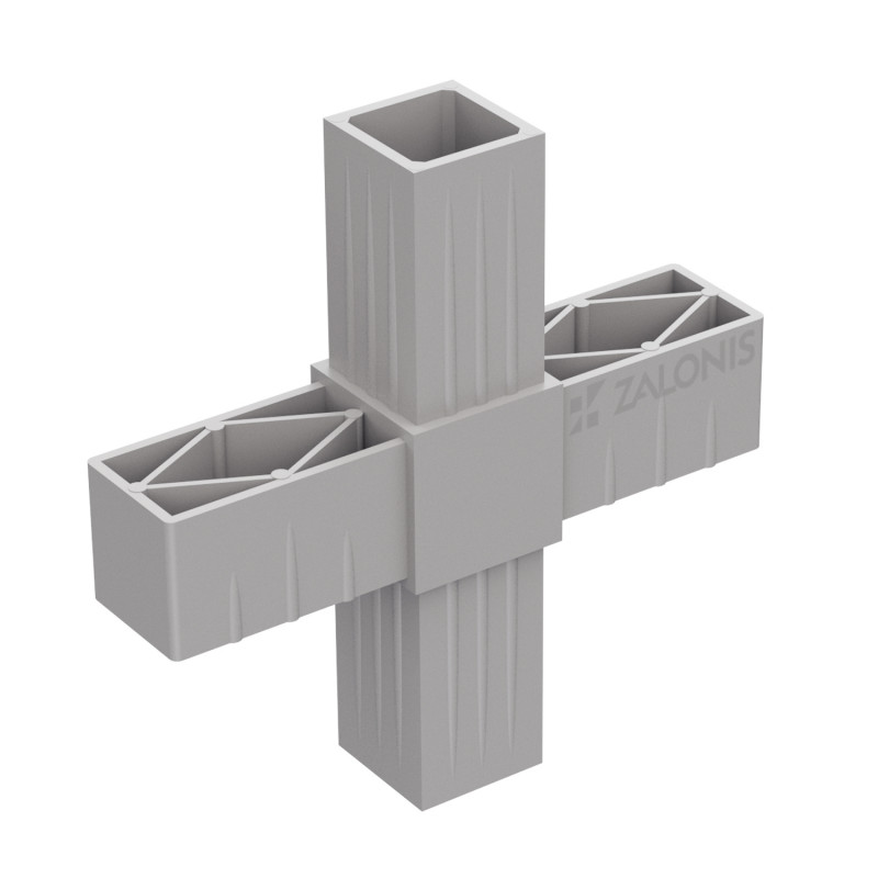 ΤΕΤΡΑΠΛΟΣ ΣΥΝΔΕΣΜΟΣ ΣΤΑΥΡΟΣ 40x40 / ΓΚΡΙ