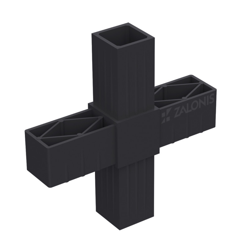 ΤΕΤΡΑΠΛΟΣ ΣΥΝΔΕΣΜΟΣ ΣΤΑΥΡΟΣ 40x40 / ΜΑΥΡΟ